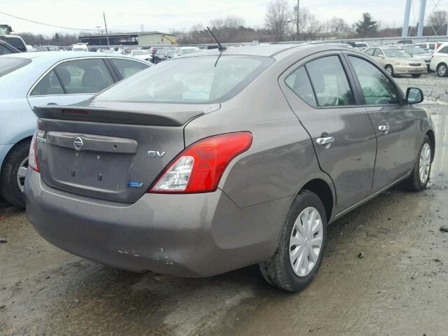 3N1CN7AP5DL887223 - 2013 NISSAN VERSA S TAN photo 4