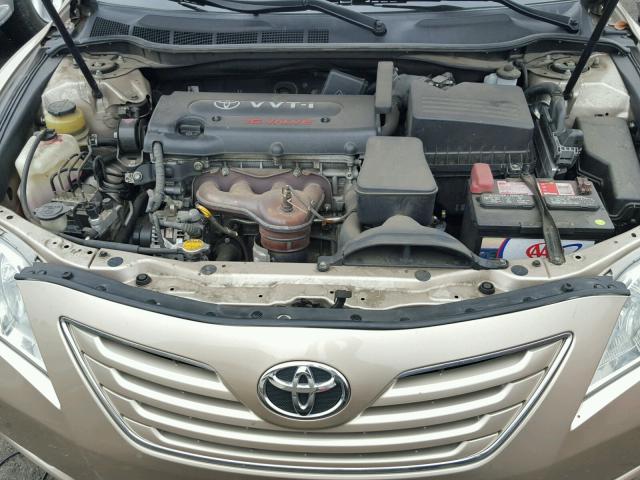 4T4BE46K99R119165 - 2009 TOYOTA CAMRY BASE GOLD photo 7