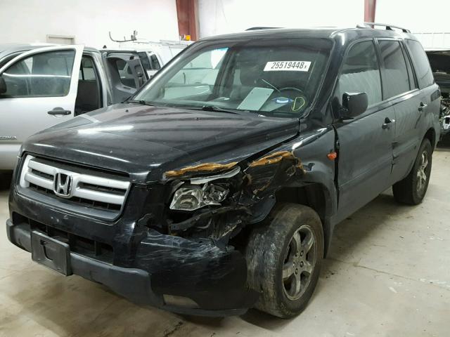 5FNYF18546B001766 - 2006 HONDA PILOT EX BLACK photo 2