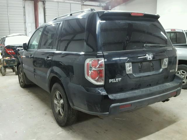 5FNYF18546B001766 - 2006 HONDA PILOT EX BLACK photo 3