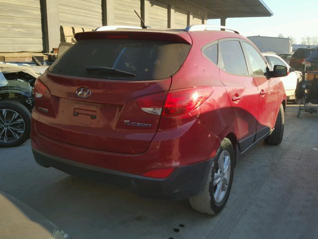 KM8JU3AC5DU744125 - 2013 HYUNDAI TUCSON GLS RED photo 4