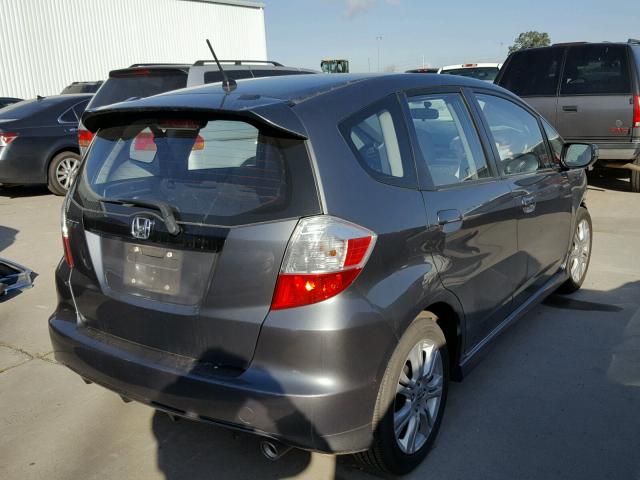 JHMGE8H57BS001764 - 2011 HONDA FIT SPORT BLUE photo 4