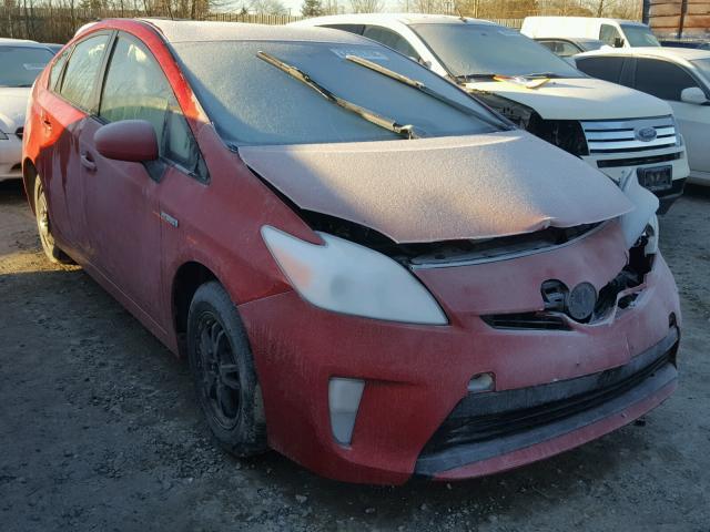 JTDKN3DU4F0474907 - 2015 TOYOTA PRIUS RED photo 1