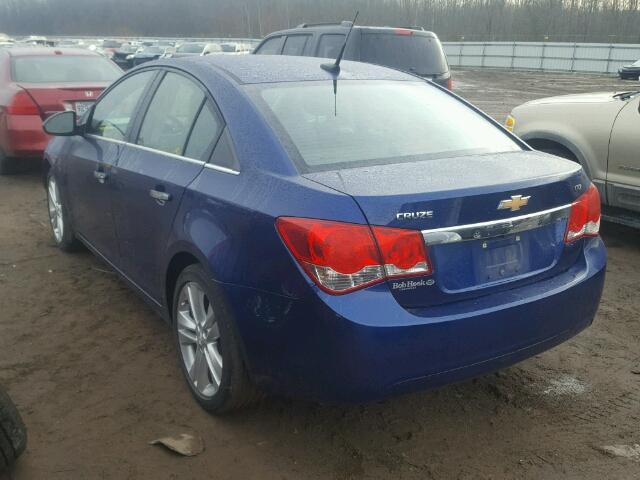 1G1PG5SB1D7223014 - 2013 CHEVROLET CRUZE LTZ BLUE photo 3