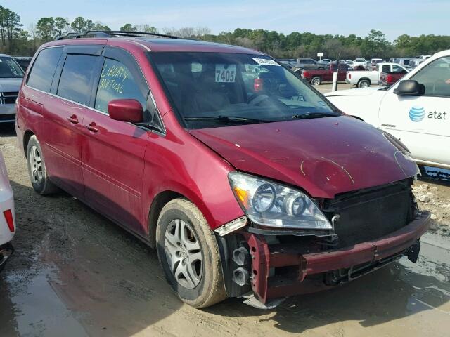 5FNRL38775B118217 - 2005 HONDA ODYSSEY EX MAROON photo 1