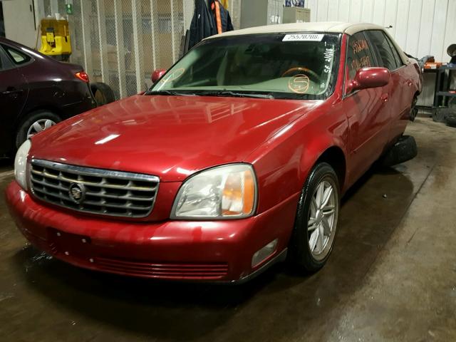 1G6KE54Y51U236597 - 2001 CADILLAC DEVILLE DH RED photo 2