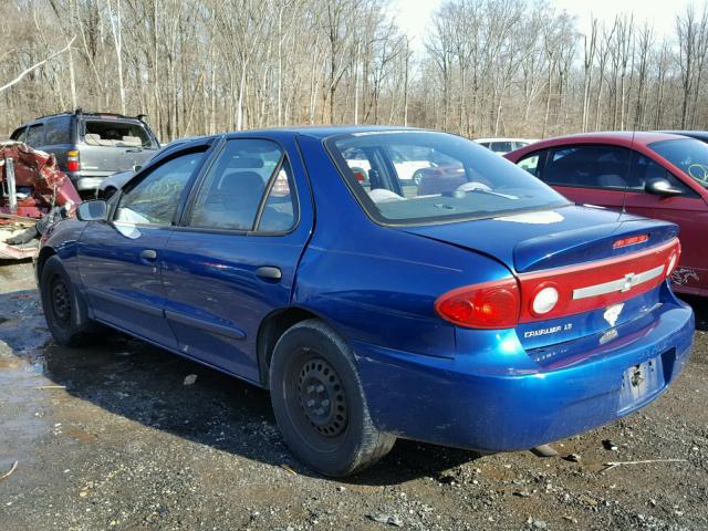 1G1JF52F937177748 - 2003 CHEVROLET CAVALIER L BLUE photo 3