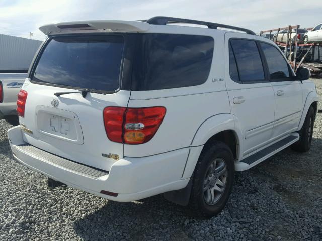 5TDZT38A83S156060 - 2003 TOYOTA SEQUOIA LI WHITE photo 4