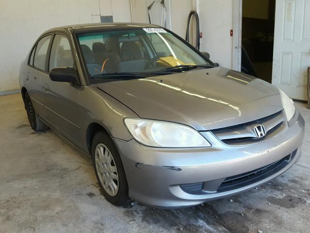 2HGES165X5H539366 - 2005 HONDA CIVIC LX GRAY photo 1