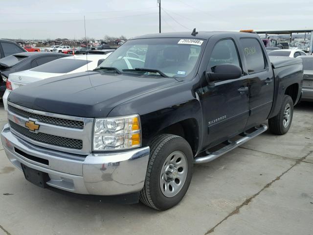 3GCPCSE09CG215399 - 2012 CHEVROLET SILVERADO BLACK photo 2