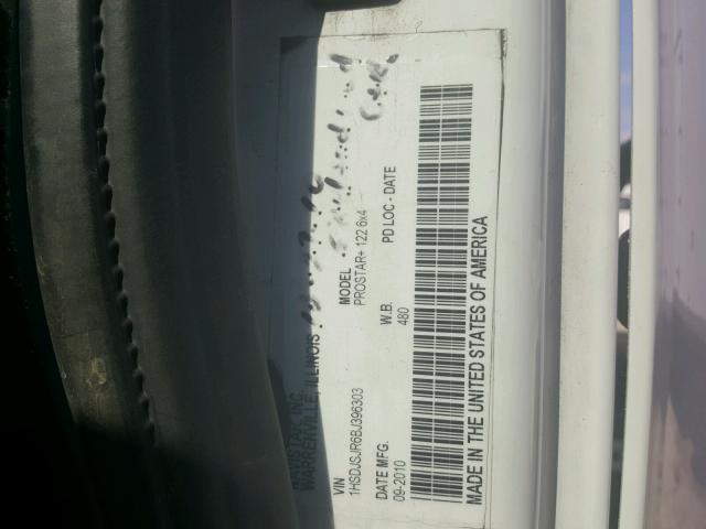 1HSDJSJR6BJ396303 - 2011 INTERNATIONAL PROSTAR أبيض صورة 10