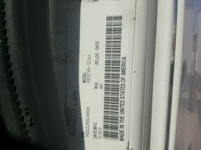 1HSDJSJR2BJ396945 - 2011 INTERNATIONAL PROSTAR أبيض صورة 10