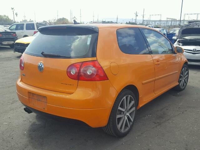 WVWFV71K47W169157 - 2007 VOLKSWAGEN NEW GTI FA ORANGE photo 4