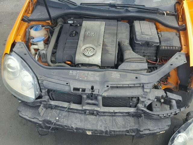 WVWFV71K47W169157 - 2007 VOLKSWAGEN NEW GTI FA ORANGE photo 7