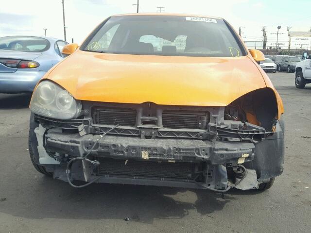 WVWFV71K47W169157 - 2007 VOLKSWAGEN NEW GTI FA ORANGE photo 9