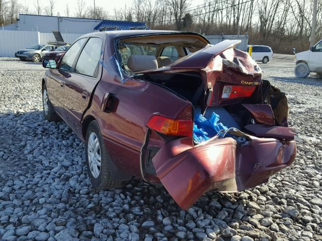 4T1BG22K61U118526 - 2001 TOYOTA CAMRY CE MAROON photo 3