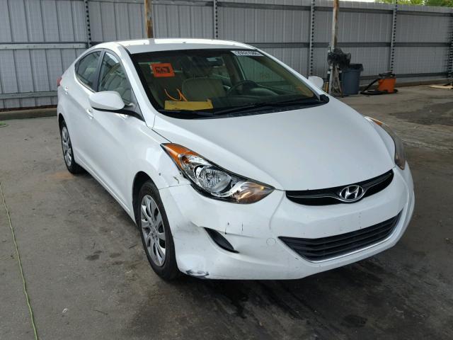 5NPDH4AE3CH124671 - 2012 HYUNDAI ELANTRA GL WHITE photo 1