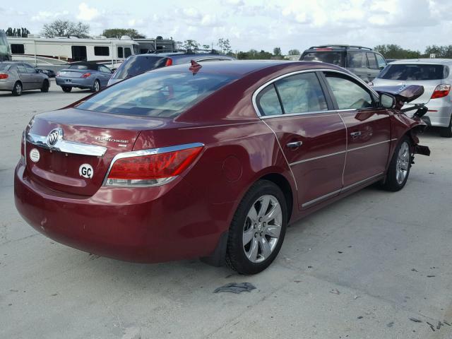 1G4GC5EG0AF194659 - 2010 BUICK LACROSSE C RED photo 4