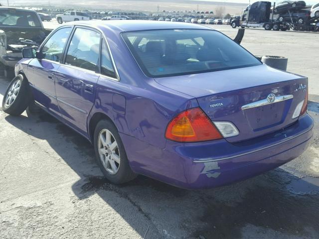 4T1BF28B41U164155 - 2001 TOYOTA AVALON XL PURPLE photo 3