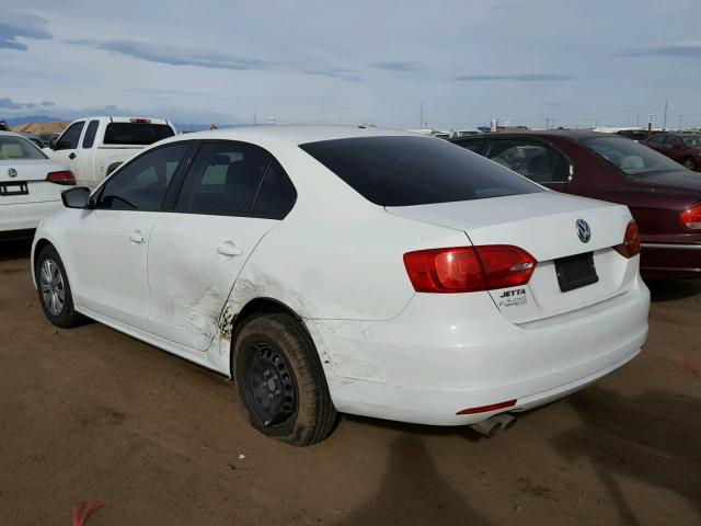 3VW1K7AJ3CM428142 - 2012 VOLKSWAGEN JETTA BASE 白色 照片 3