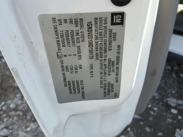 1GNDV23198D158173 - 2008 CHEVROLET UPLANDER L 白色 照片 10