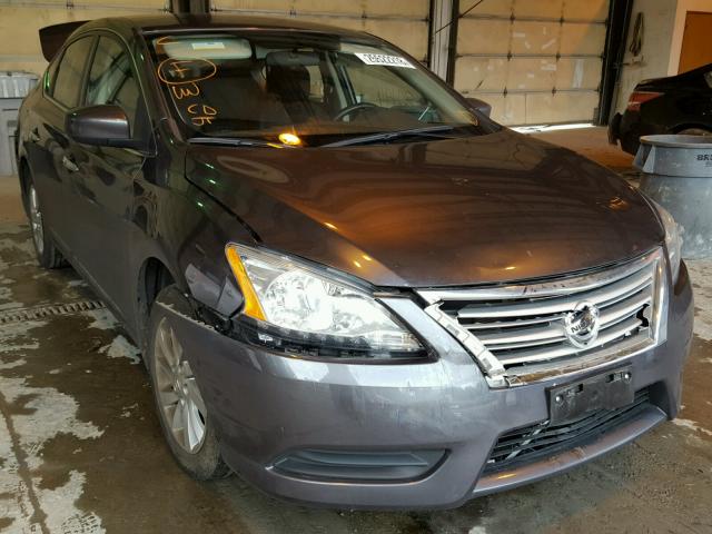 3N1AB7AP7EY311380 - 2014 NISSAN SENTRA S GRAY photo 1