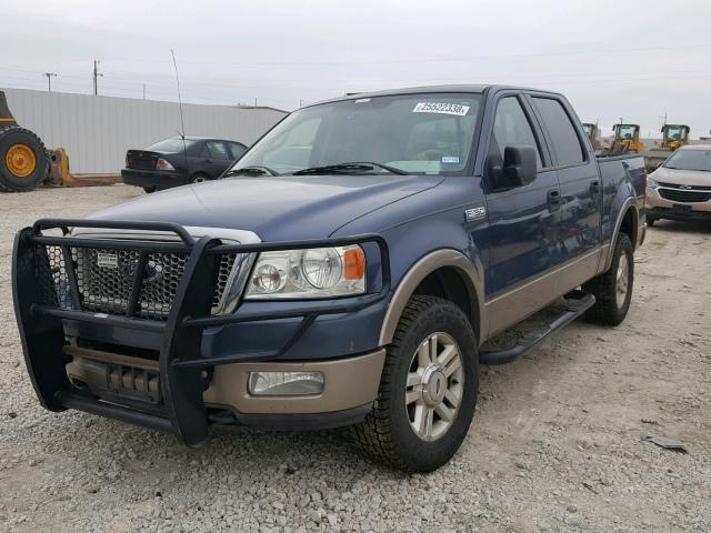 1FTPW14594KB31320 - 2004 FORD F150 SUPER BLUE photo 2