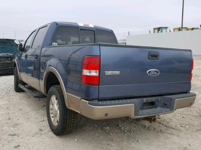 1FTPW14594KB31320 - 2004 FORD F150 SUPER BLUE photo 3