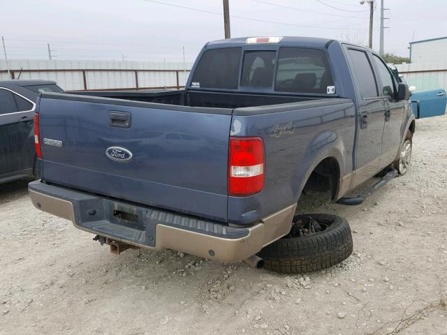 1FTPW14594KB31320 - 2004 FORD F150 SUPER BLUE photo 4