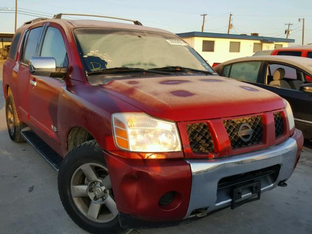 5N1AA08B55N717300 - 2005 NISSAN ARMADA SE BURGUNDY photo 1