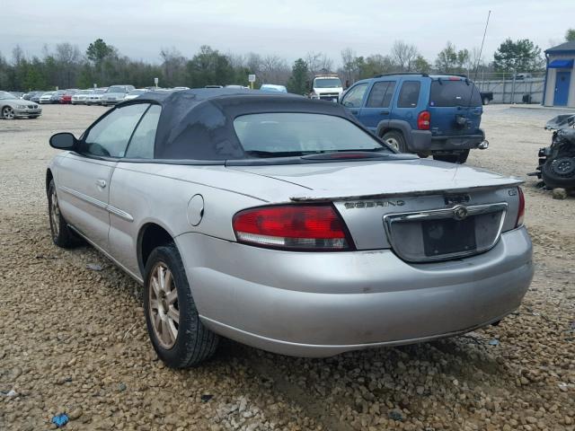 1C3EL75R45N593194 - 2005 CHRYSLER SEBRING GT SILVER photo 3