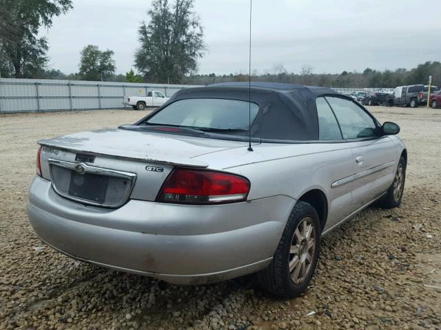 1C3EL75R45N593194 - 2005 CHRYSLER SEBRING GT SILVER photo 4