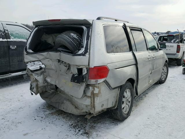 5FNRL38639B000436 - 2009 HONDA ODYSSEY EX SILVER photo 4