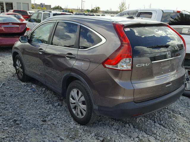 5J6RM3H77CL001156 - 2012 HONDA CR-V EXL GRAY photo 3