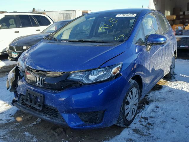 JHMGK5H56GX013261 - 2016 HONDA FIT LX BLUE photo 2