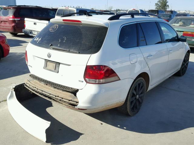 3VWPL7AJ0EM612691 - 2014 VOLKSWAGEN JETTA TDI WHITE photo 4