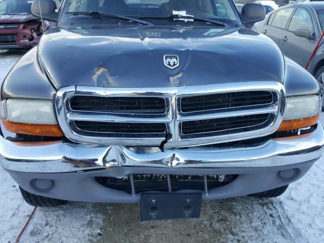 1D7HG48N24S664547 - 2004 DODGE DAKOTA QUA GRAY photo 9