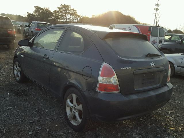 KMHCN36C27U007211 - 2007 HYUNDAI ACCENT SE BLUE photo 3