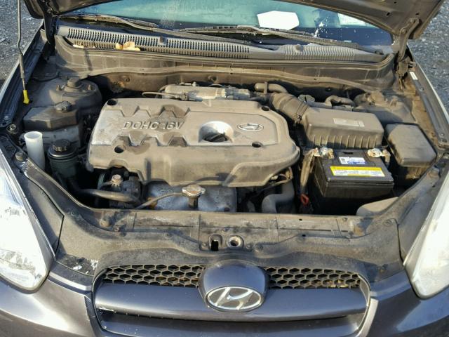 KMHCN36C27U007211 - 2007 HYUNDAI ACCENT SE BLUE photo 7