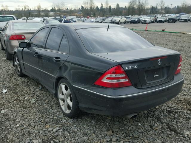 WDBRF52H56A917474 - 2006 MERCEDES-BENZ C GENERATI BLACK photo 3