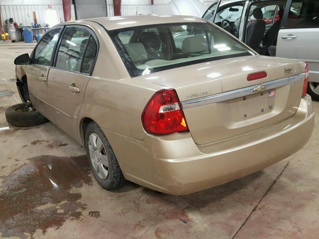 1G1ZS58F27F160419 - 2007 CHEVROLET MALIBU LS GOLD photo 3