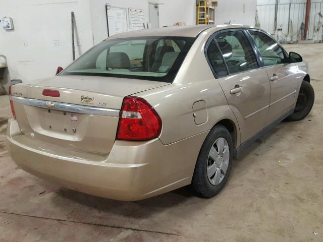 1G1ZS58F27F160419 - 2007 CHEVROLET MALIBU LS GOLD photo 4