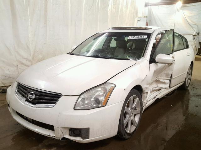 1N4BA41E98C810766 - 2008 NISSAN MAXIMA SE WHITE photo 2