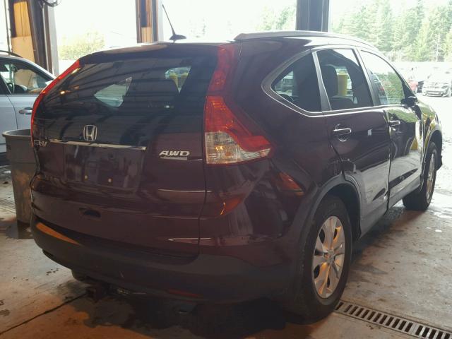 5J6RM4H79EL071122 - 2014 HONDA CR-V EXL MAROON photo 4