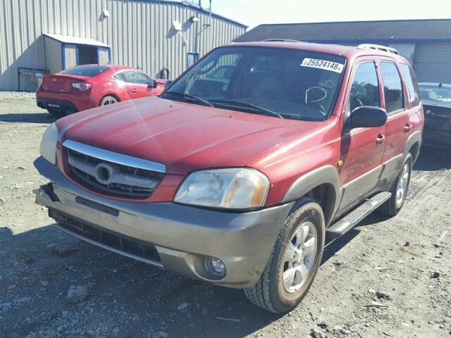 4F2CU08141KM28318 - 2001 MAZDA TRIBUTE LX BURGUNDY photo 2