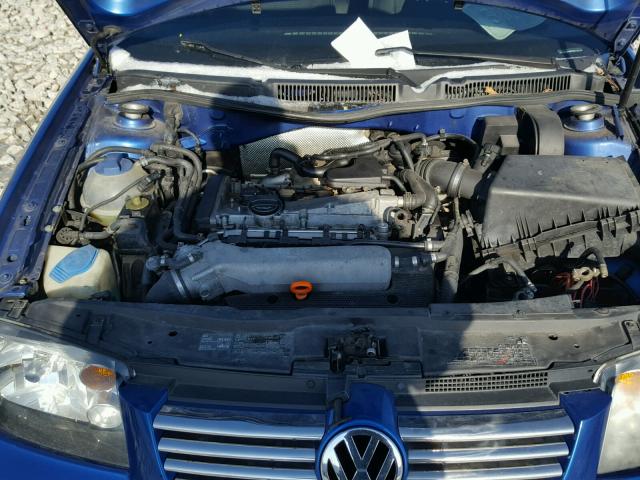 3VWSE69M04M103180 - 2004 VOLKSWAGEN JETTA GLS BLUE photo 7