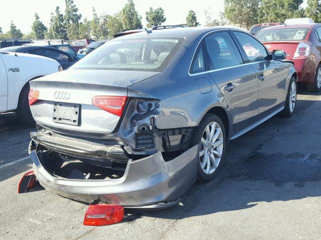 WAUAFAFL6EN002398 - 2014 AUDI A4 PREMIUM GRAY photo 4