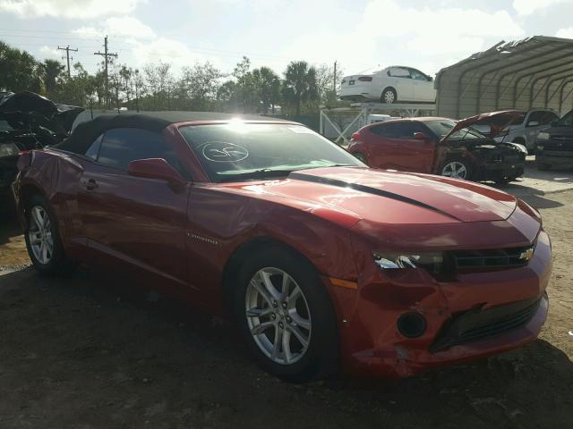 2G1FD3D32F9282380 - 2015 CHEVROLET CAMARO LT RED photo 1