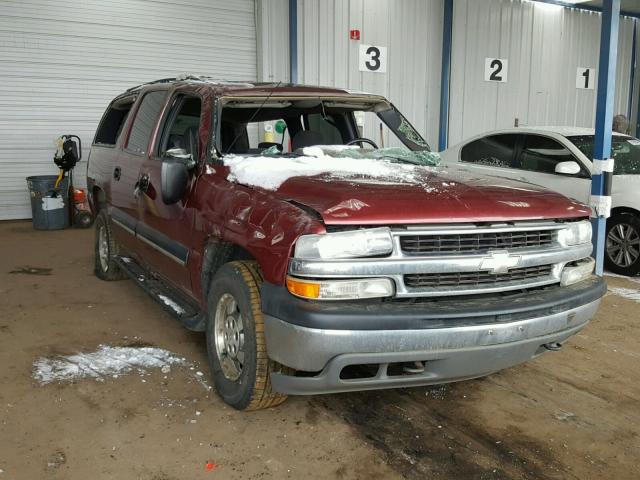 1GNFK16T31J299398 - 2001 CHEVROLET SUBURBAN K MAROON photo 1