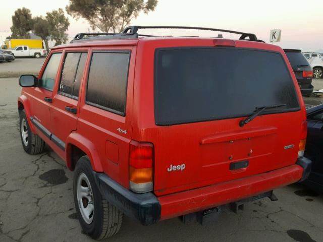 1J4FF48S0YL202976 - 2000 JEEP CHEROKEE S RED photo 3